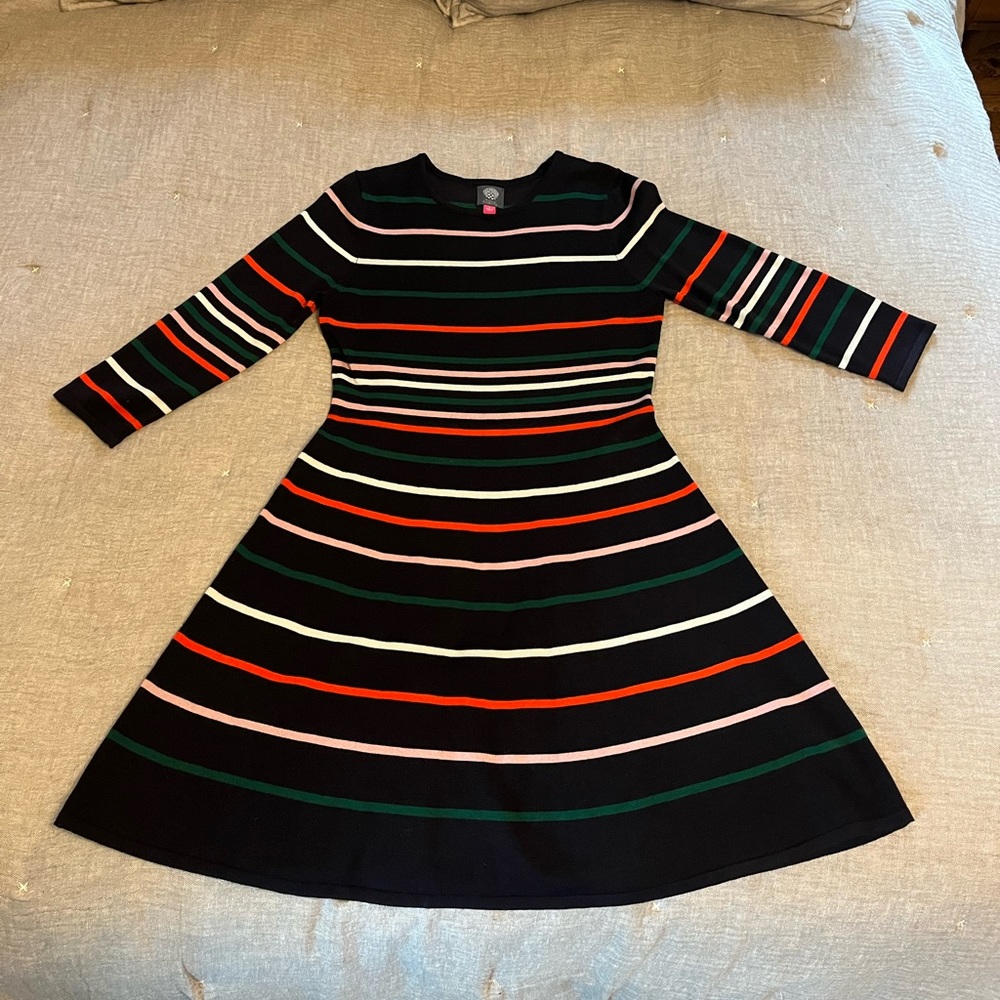 Vince Camuto striped sweater dress